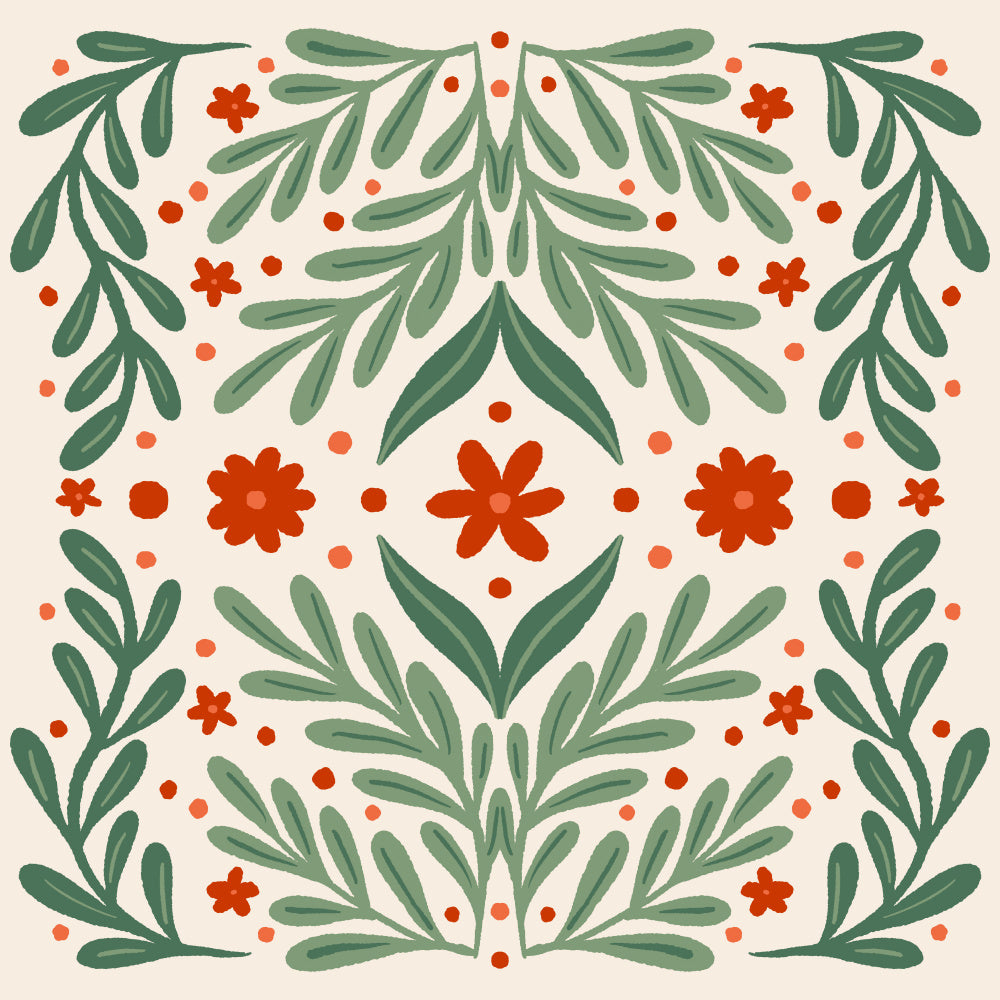 Festive Folk Garden | Canvas