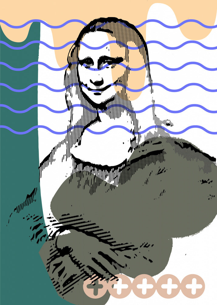 Wavy Mona Lisa Smile | Canvas