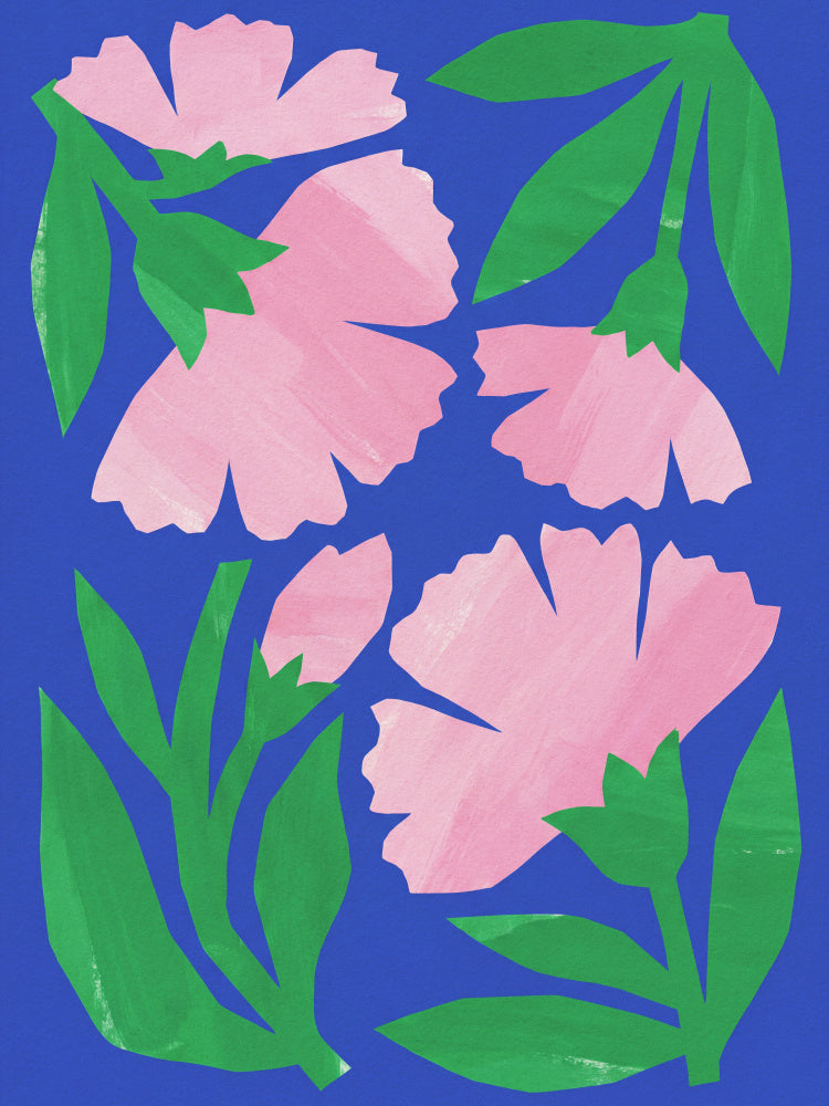 Pink Floral Cutouts | Canvas