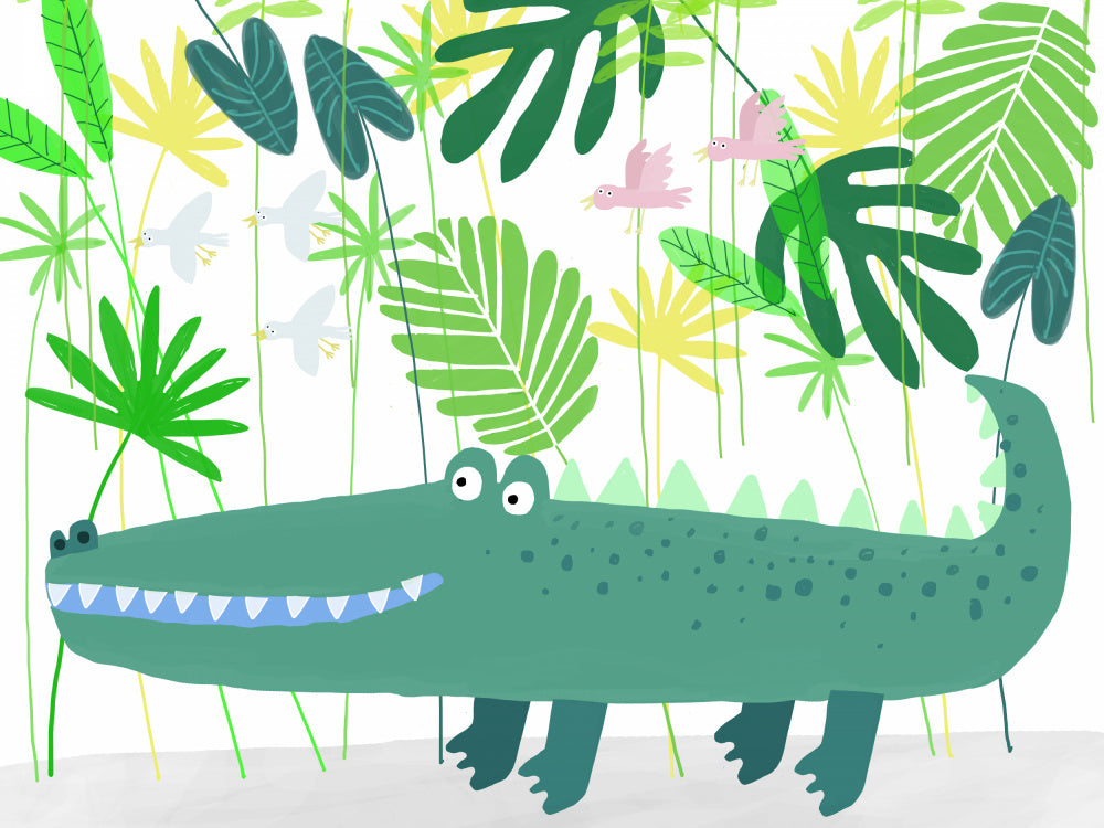 Smiling Alligator Jungle | Canvas