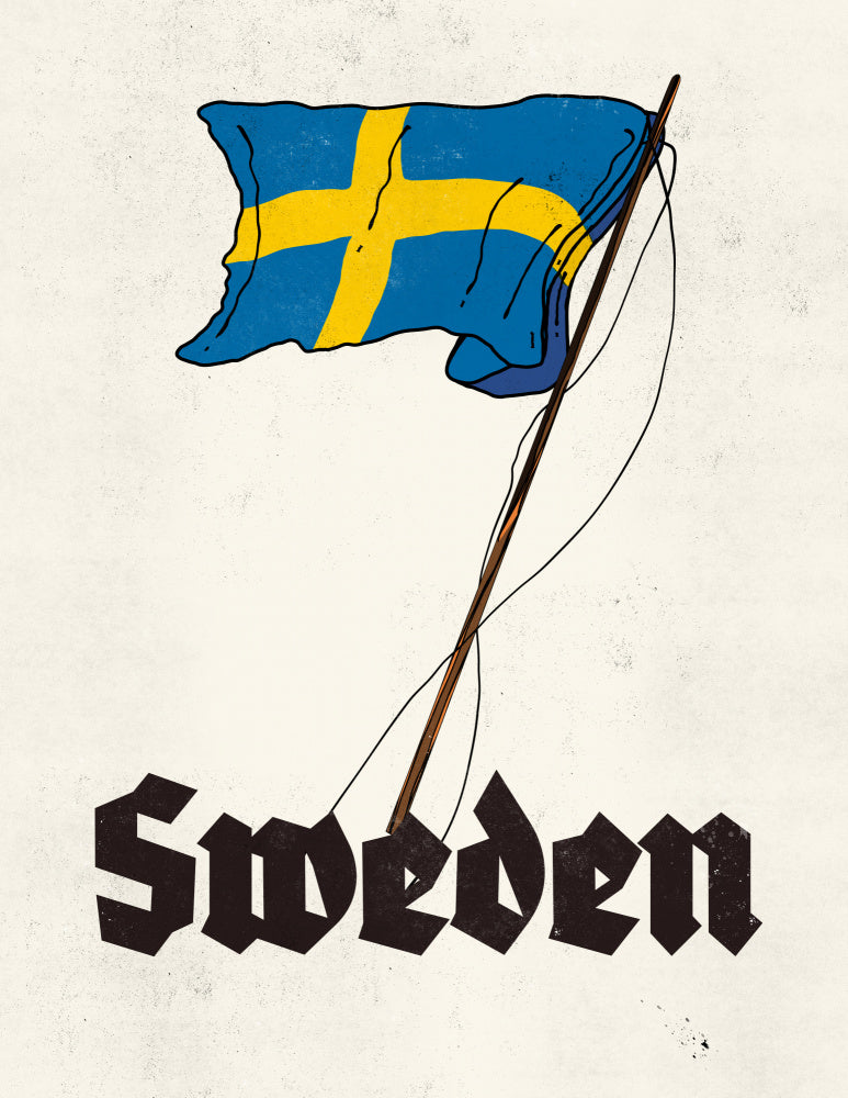 Vintage Sweden Flag | Poster