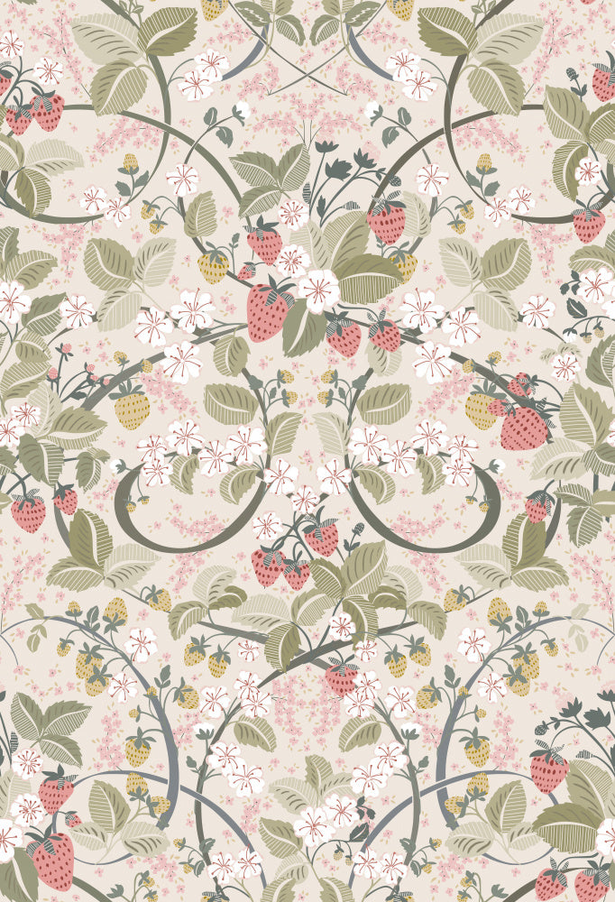 Elegant Strawberry Pattern | Canvas