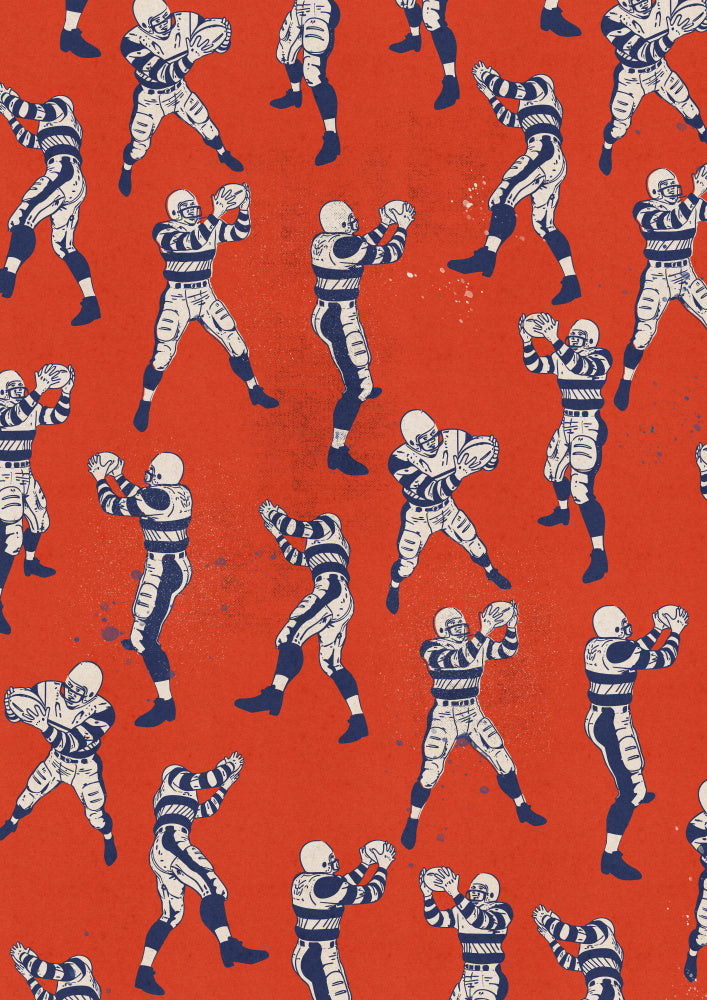 Vintage Football Players | Poster