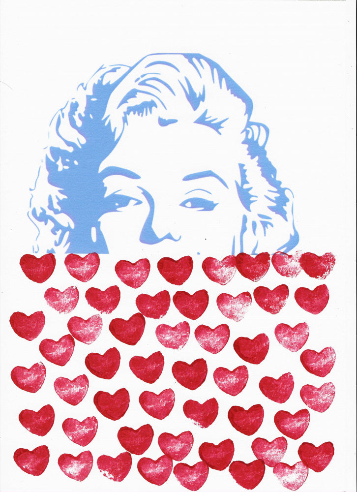 Pop Art Marilyn Hearts | Canvas