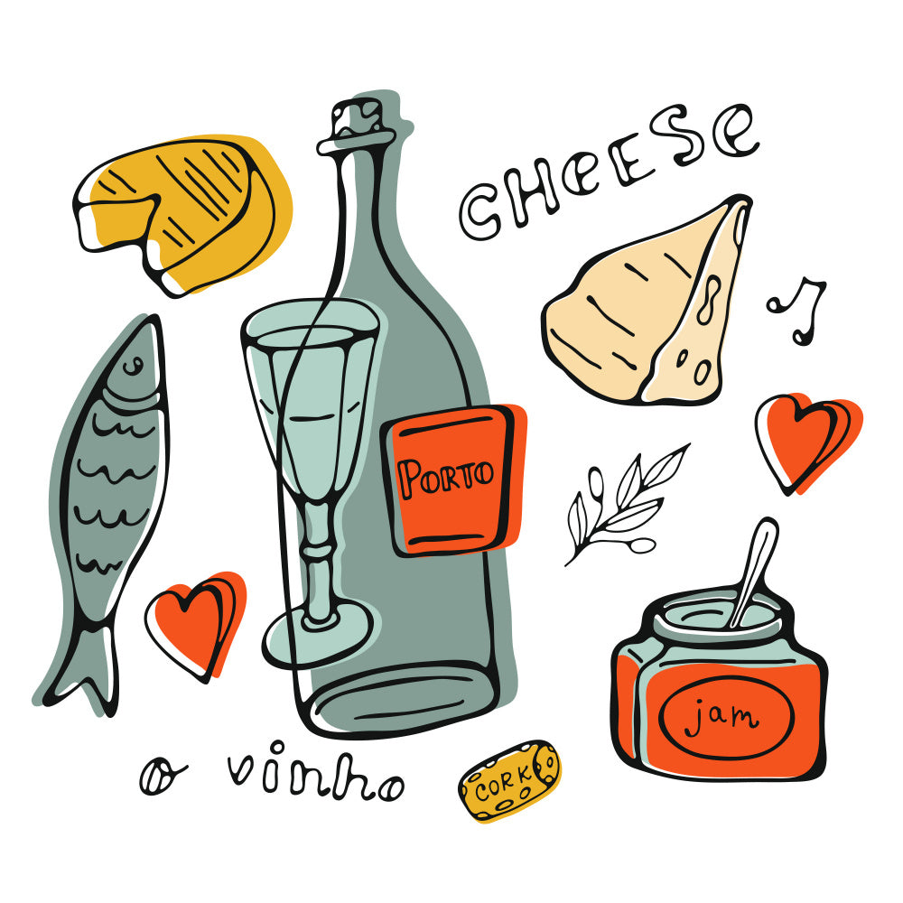 Porto Food and Wine Sketch | Canvas