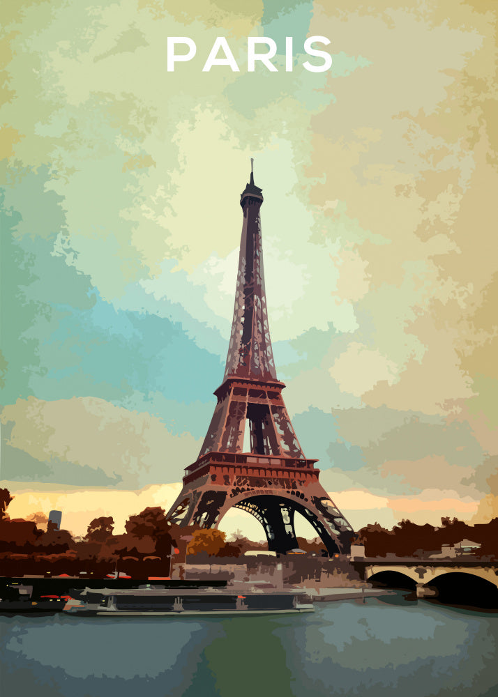 Eiffel Tower Paris Sunset | Poster