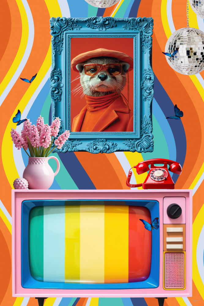 Retro Otter Vibe | Canvas