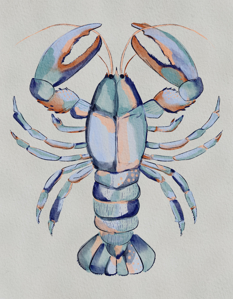 Watercolor Blue Lobster | Canvas