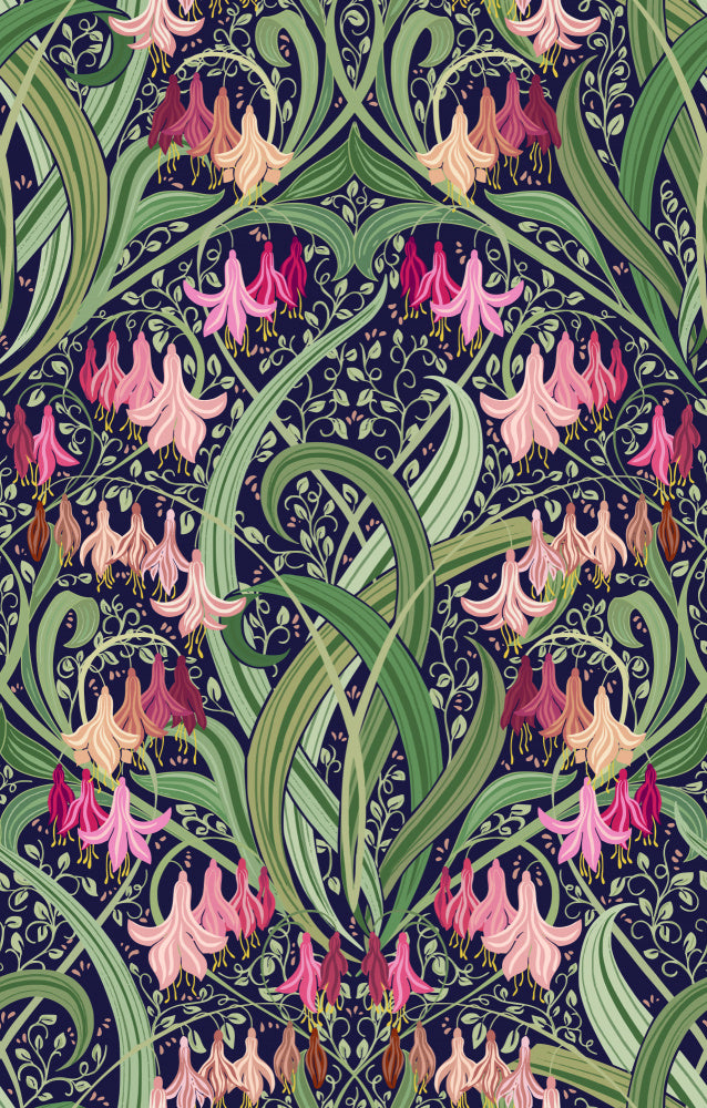 Art Nouveau Floral Pattern | Canvas