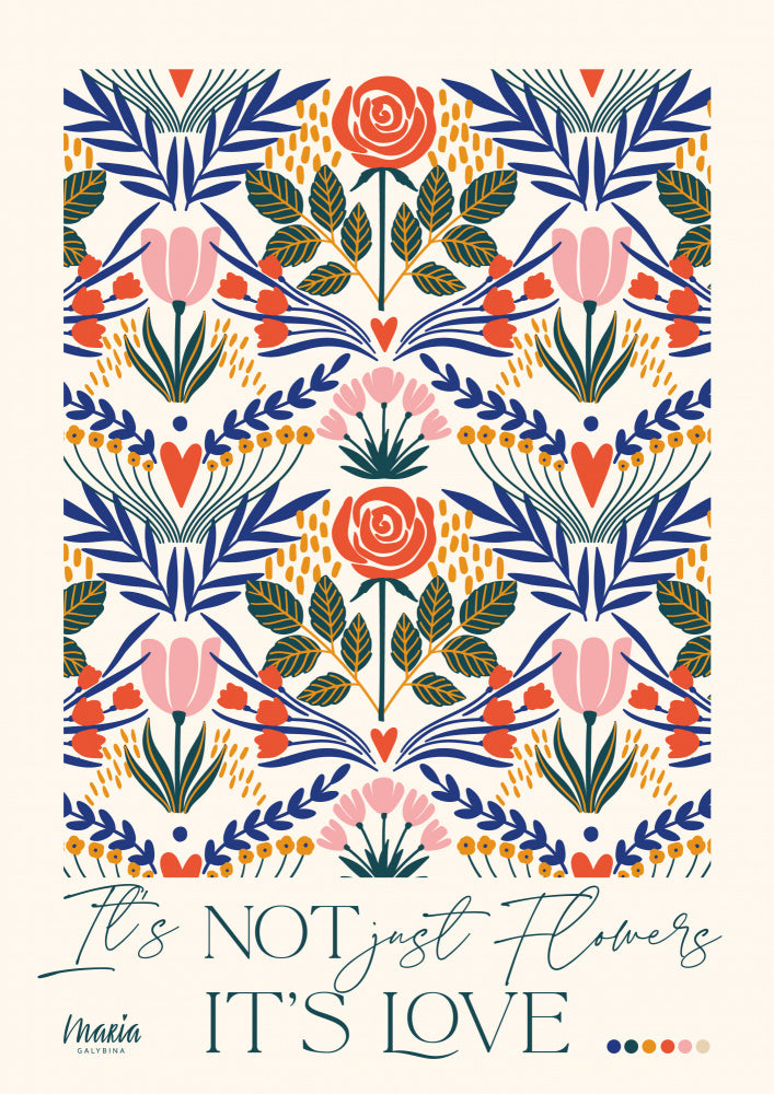 Vibrant Botanical Love | Poster