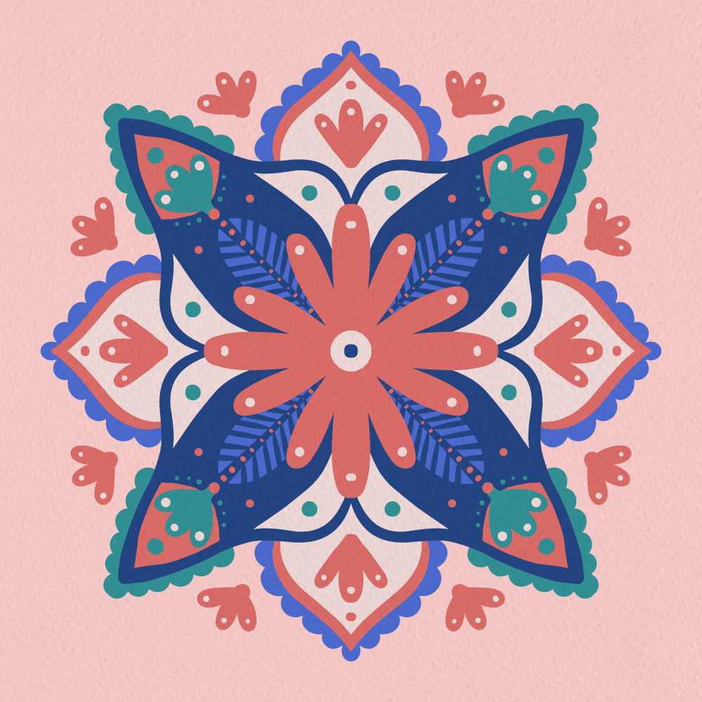 Bohemian Floral Mandala | Canvas