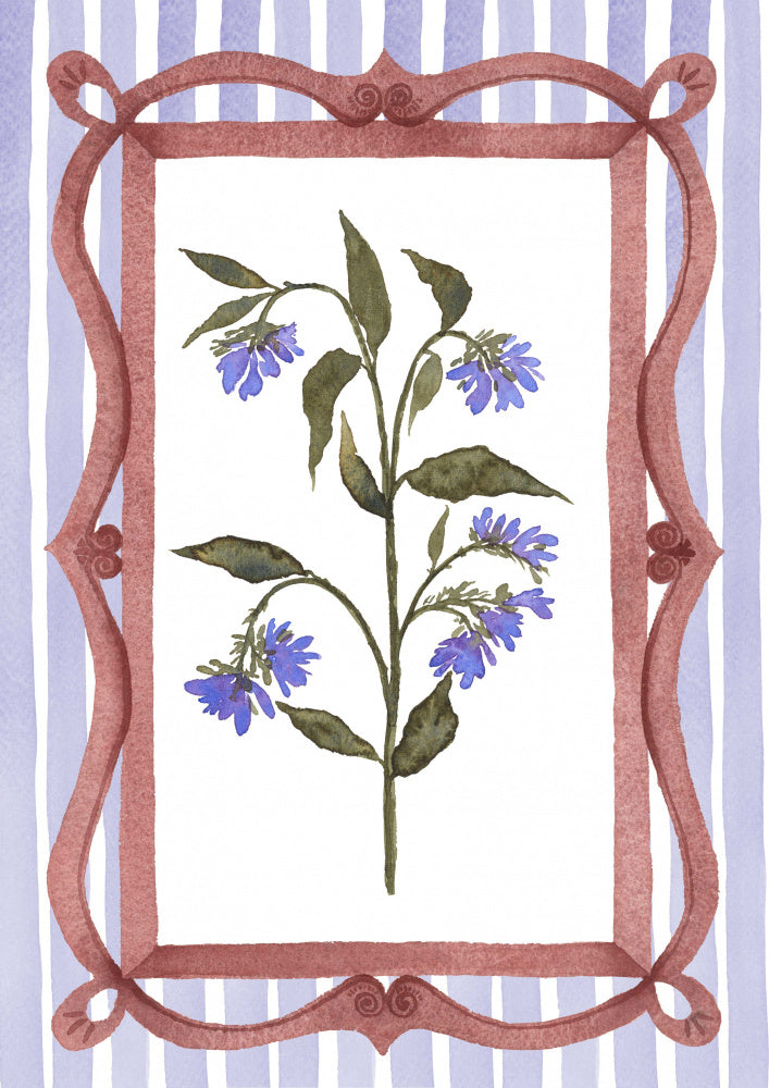 Blue Framed Botanical | Canvas