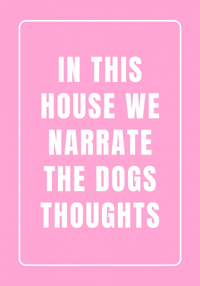 Funny Dog Thoughts Quote | Canvas