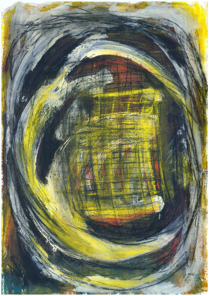 Energetic Yellow Vortex | Canvas