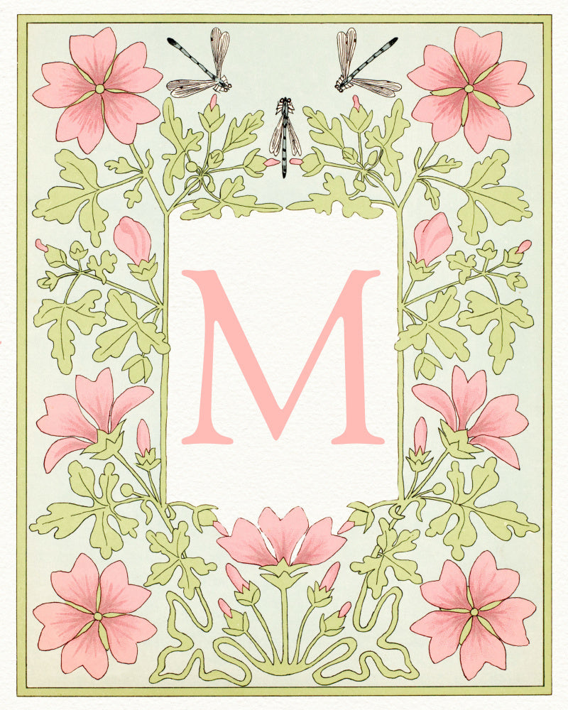 M Floral Monogram | Poster