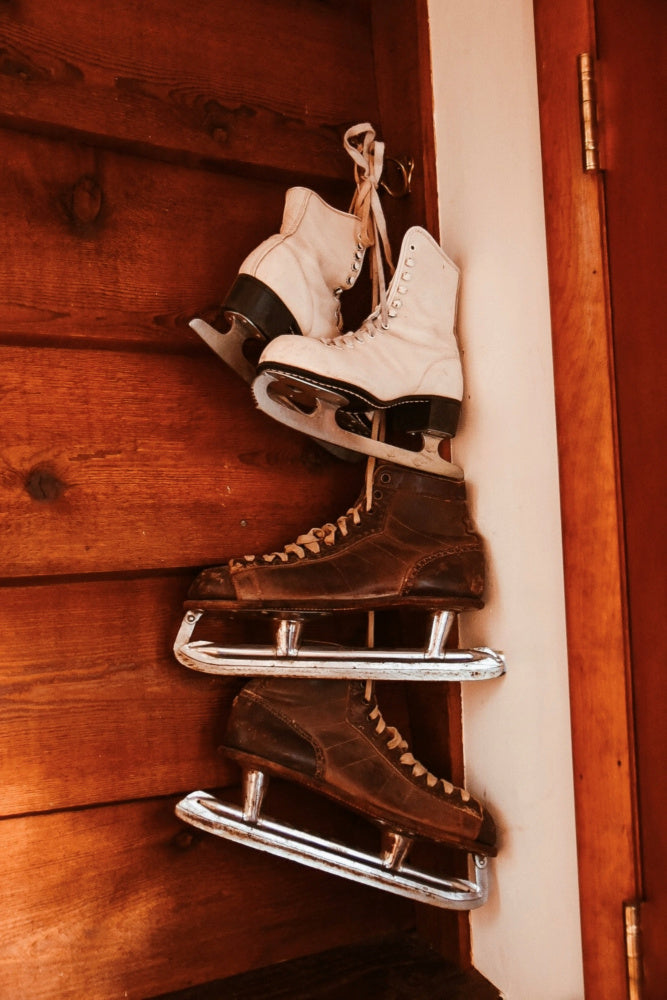 Rustic Ice Skates Display | Poster