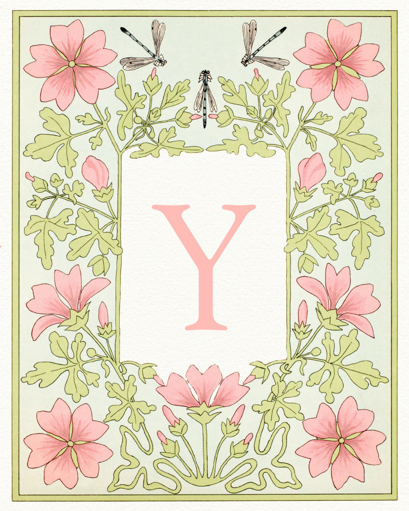 Elegant Floral Y Initial | Canvas