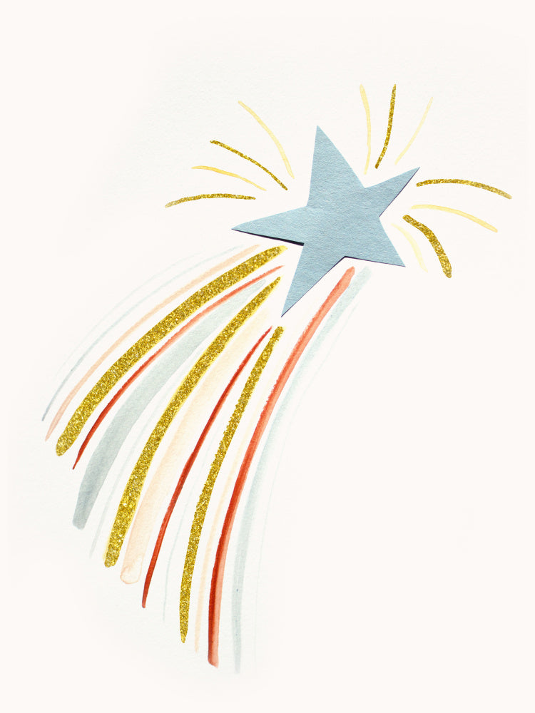 Glittering Shooting Star | Canvas