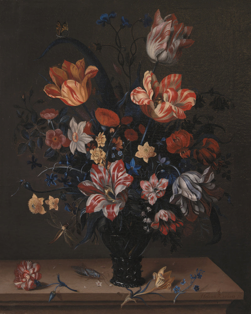 Tulips and Other Flowers In a Room | Poster