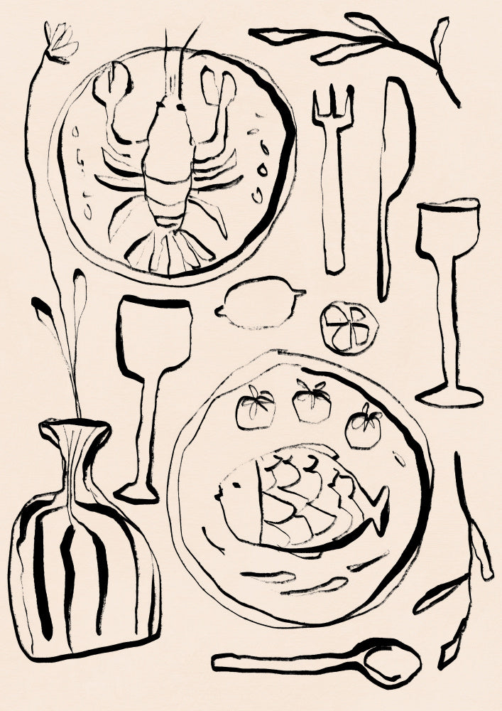 Restaurantstilllife | Canvas