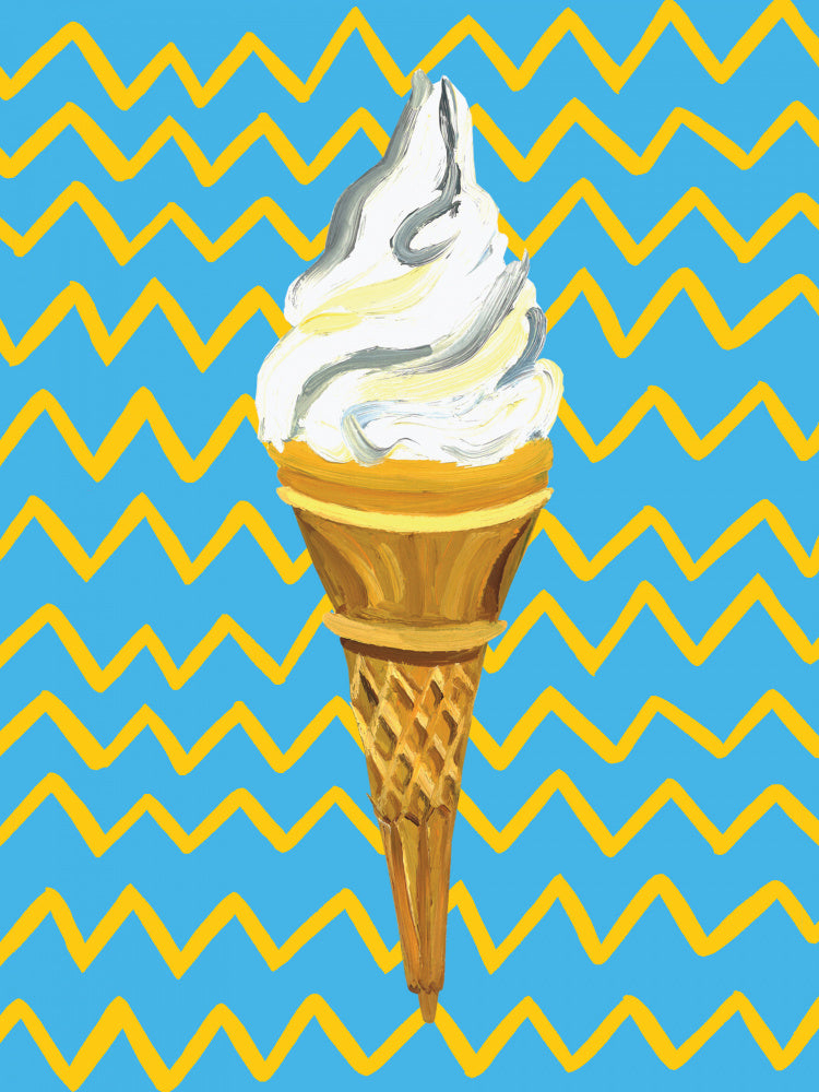 Vibrant Ice Cream Cone | Canvas