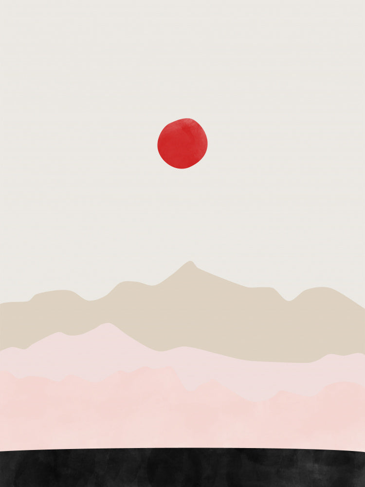 Minimalist Sun Mountains | Poster