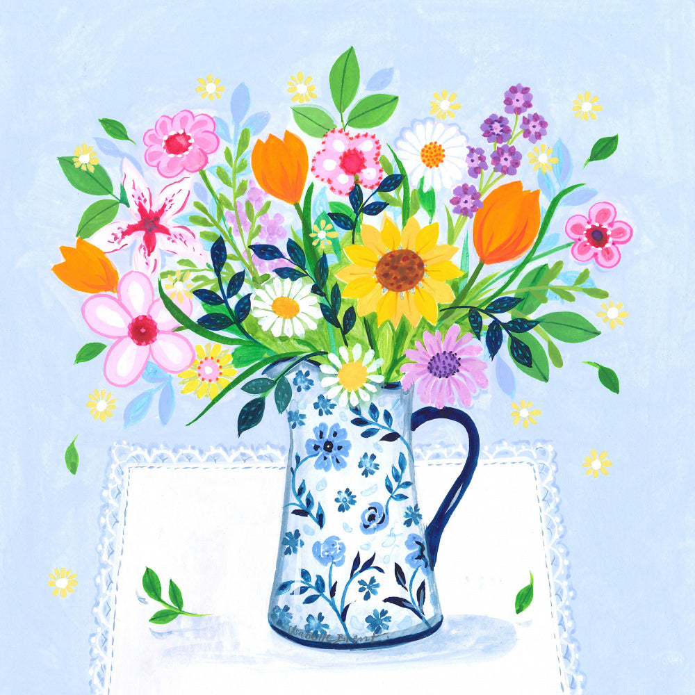 The Blue and White Jug and Bouquet | Canvas