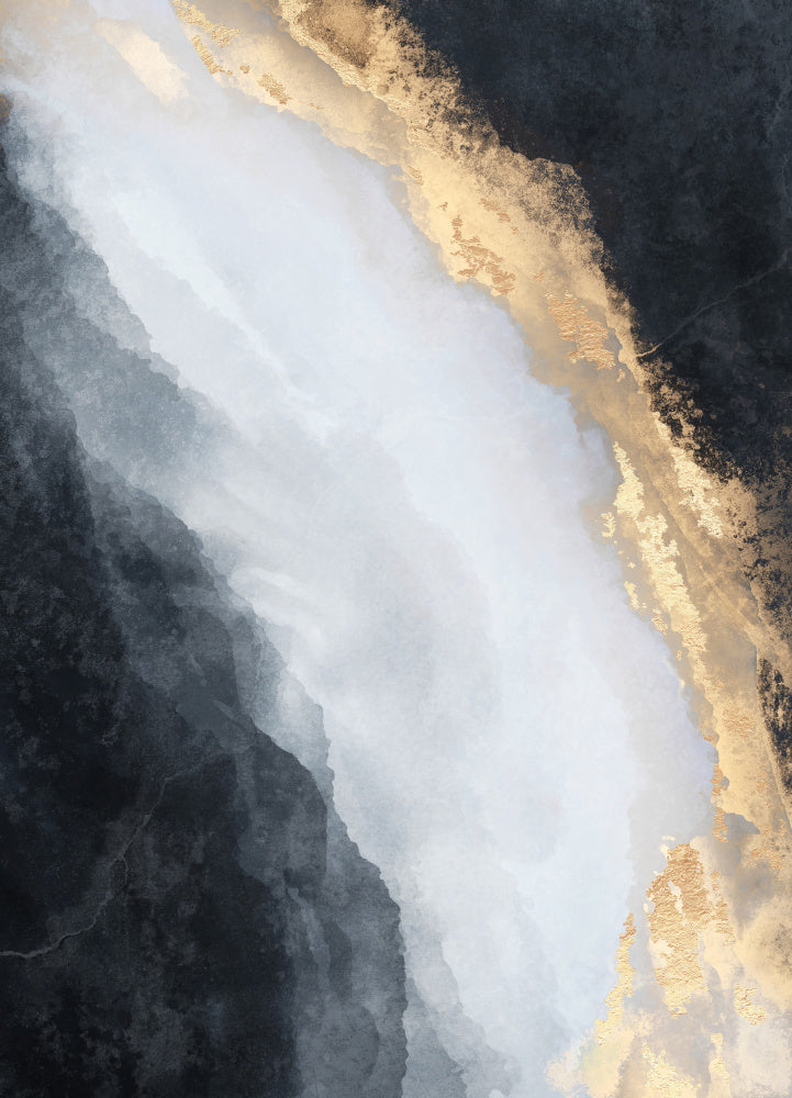 Golden Black Flow | Canvas