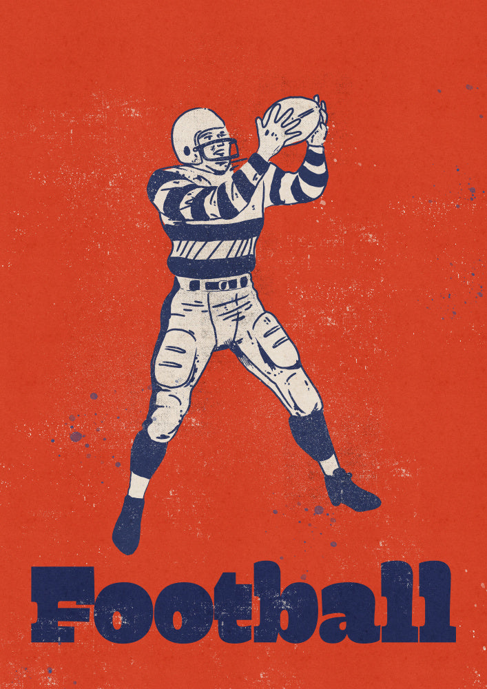Vintage Football Catch | Poster