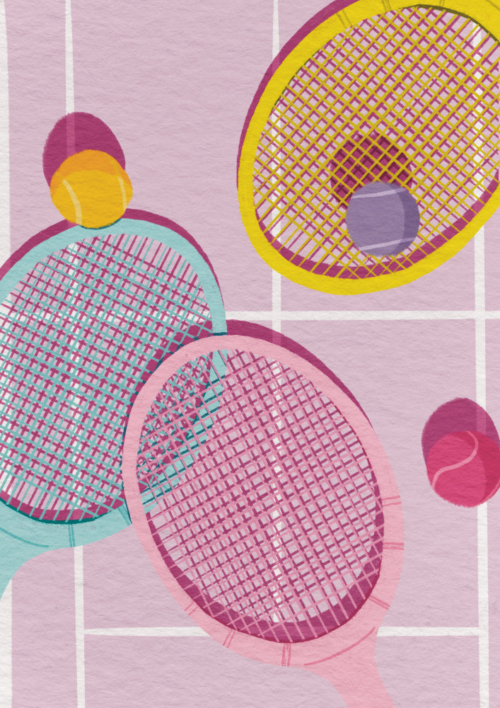 Playful Tennis Rackets | Canvas