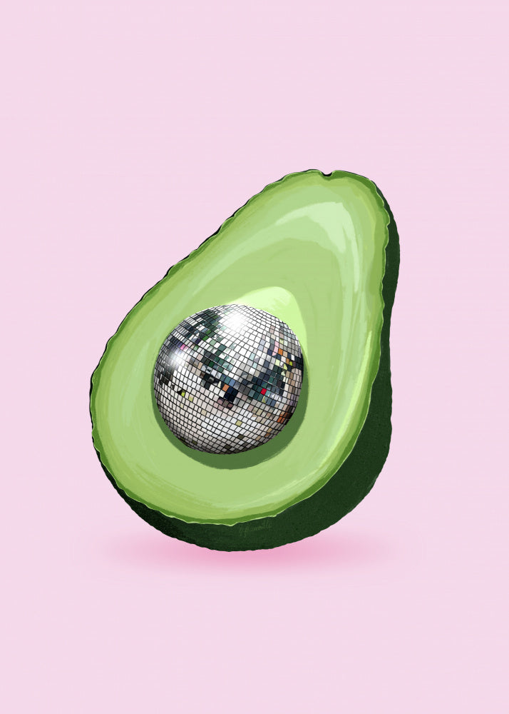 Avocado Disco Ball | Poster