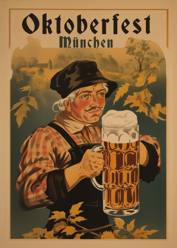 Oktoberfest Bavarian Man | Canvas