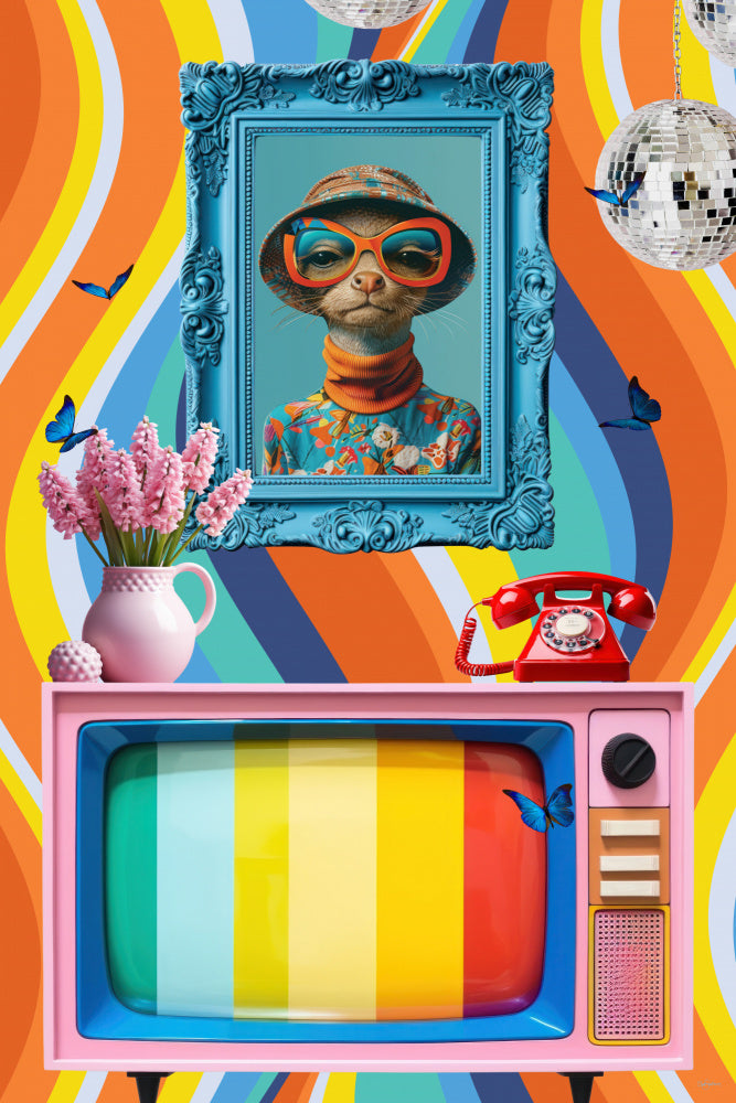 Stylish Retro Meerkat | Poster