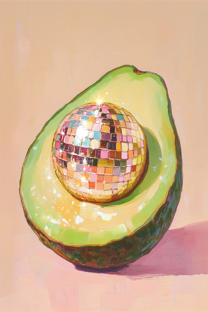 Avocado Disco Ball | Poster