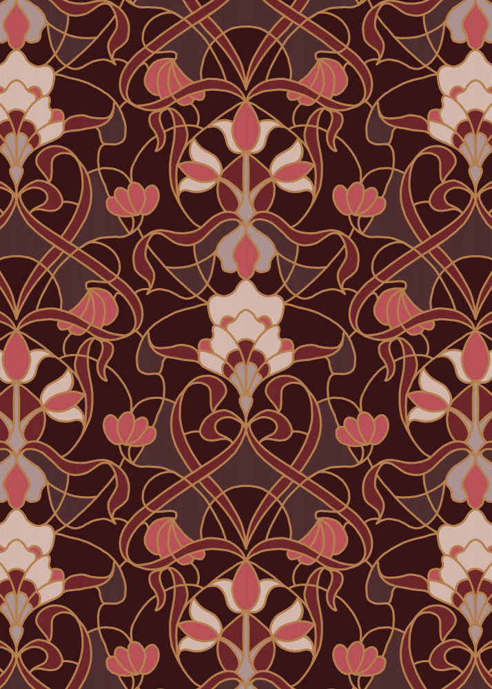 Rich Art Nouveau Floral | Canvas