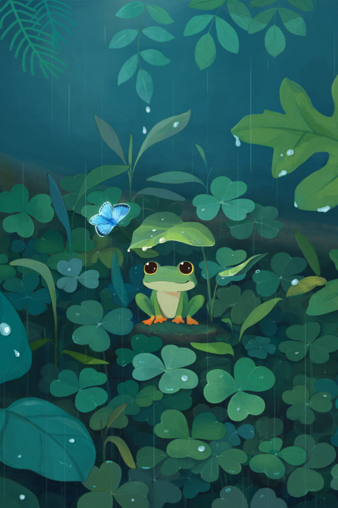 Rainy Day Frog | Canvas