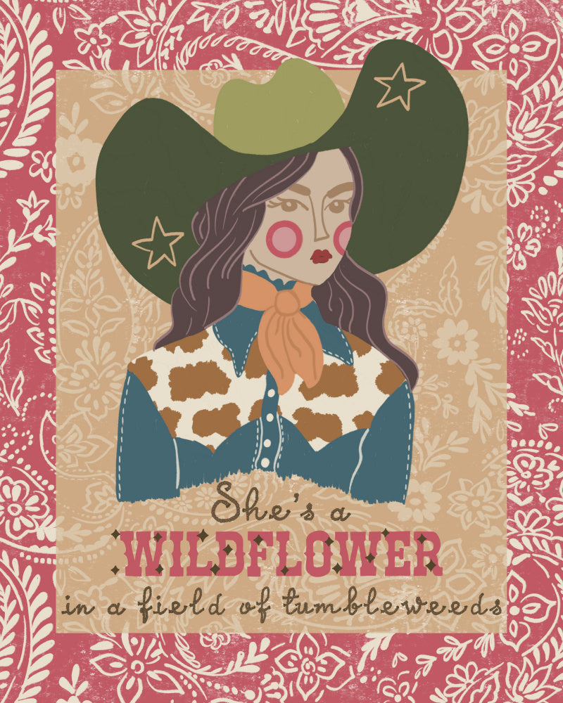 Wildflower Cowgirl | Canvas
