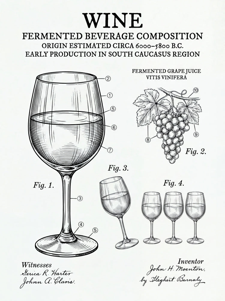 Wine Patent Diagram | Canvas
