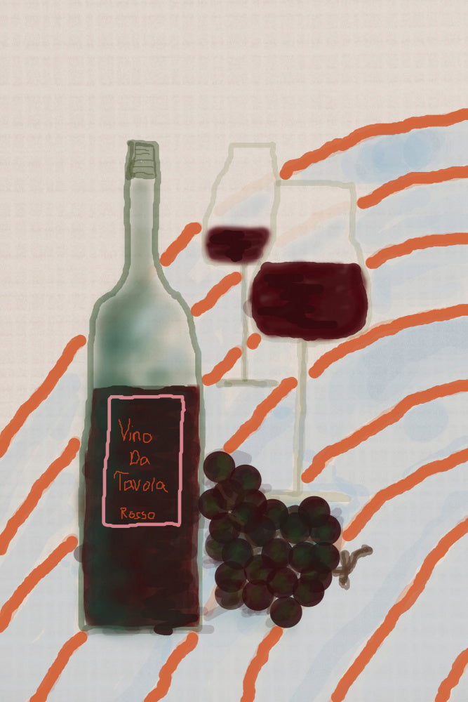 Italian Wine Still Life | Poster