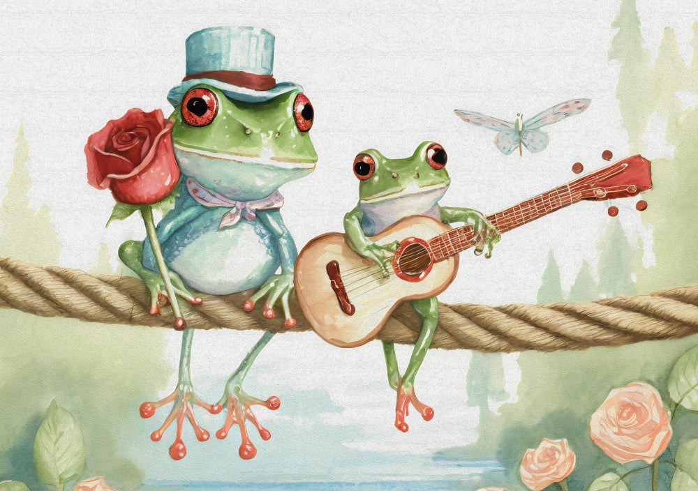Frogs on a rope | Poster