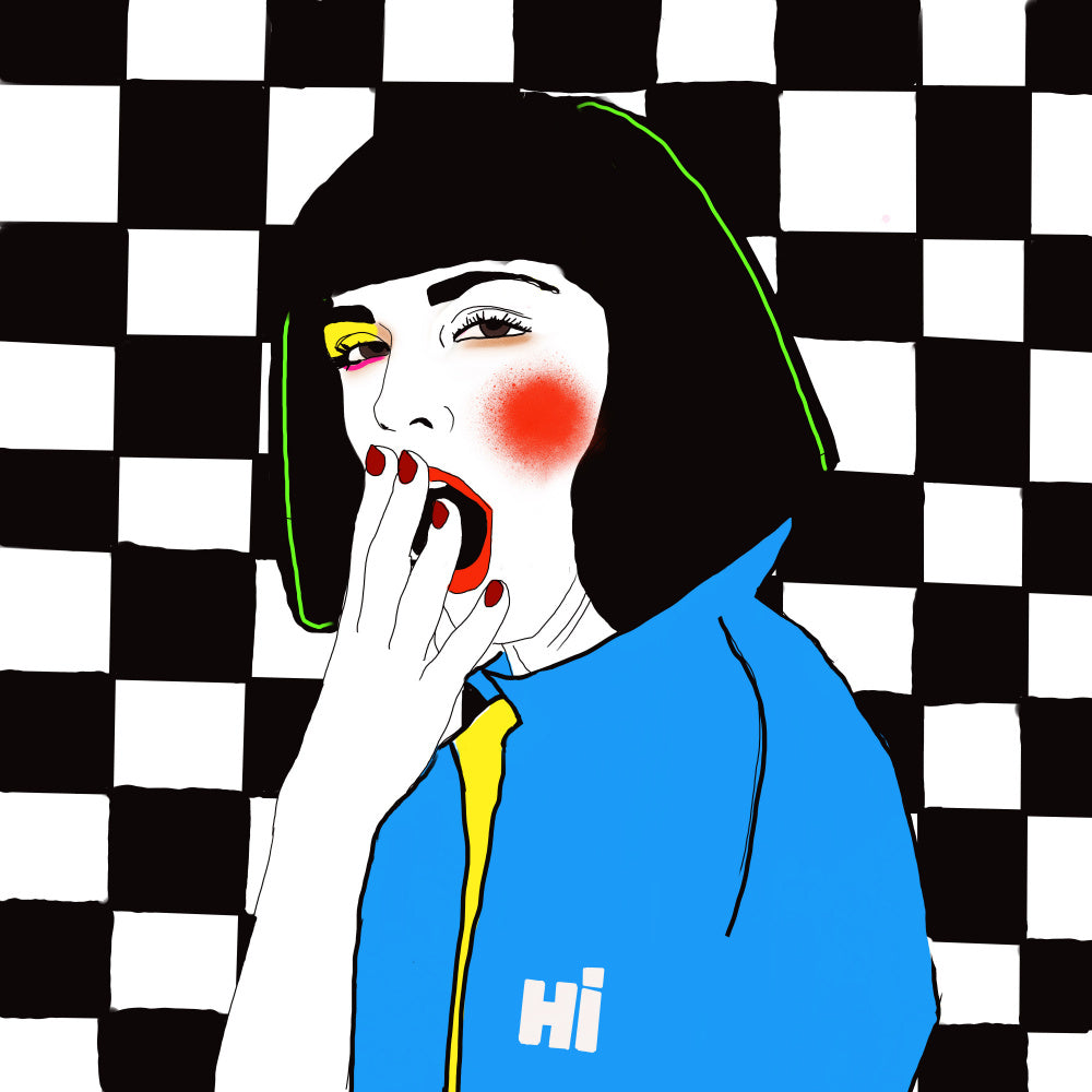 Yawning Pop Girl | Poster