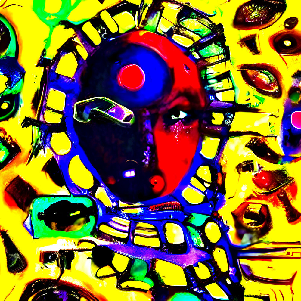 Vibrant Abstract Face | Canvas