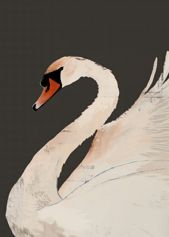 Graceful White Swan | Canvas