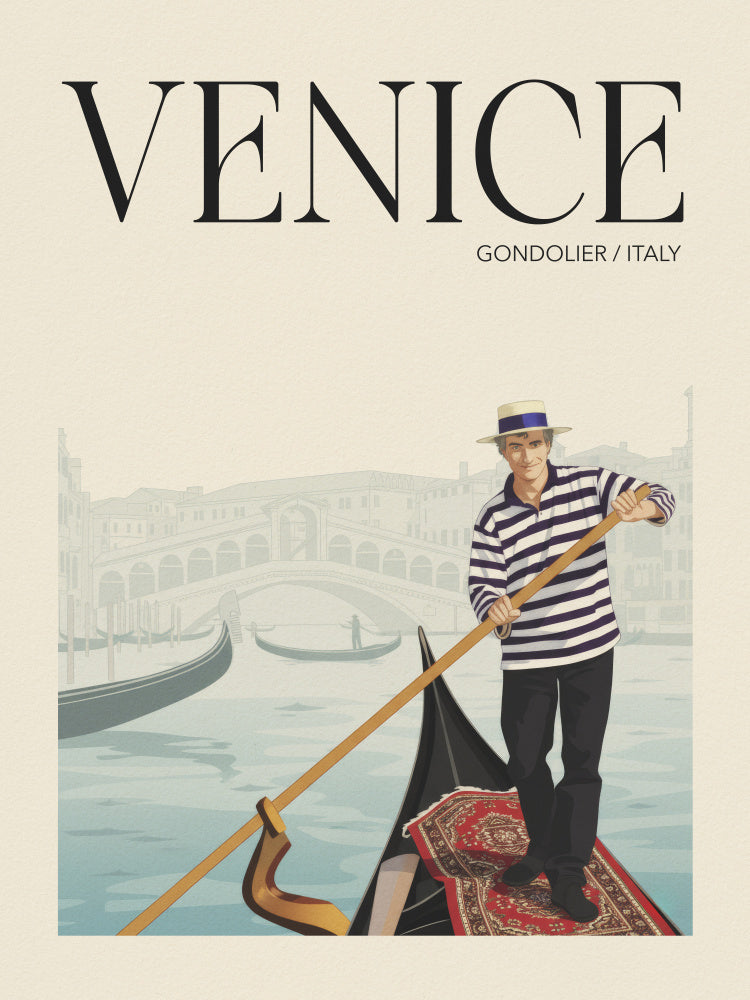 Venice Gondolier Scene | Poster