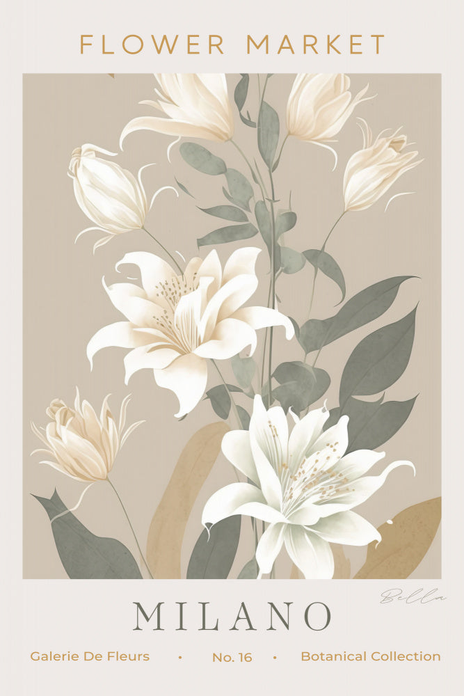 Elegant Cream Lilies | Canvas