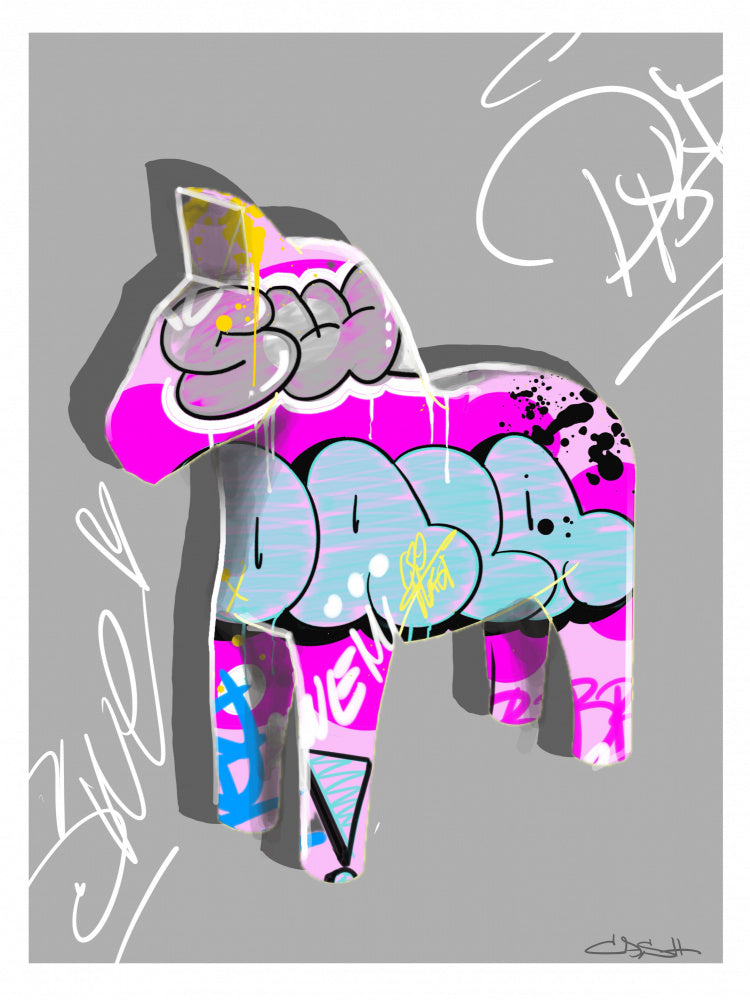Graffiti Dala Horse | Canvas