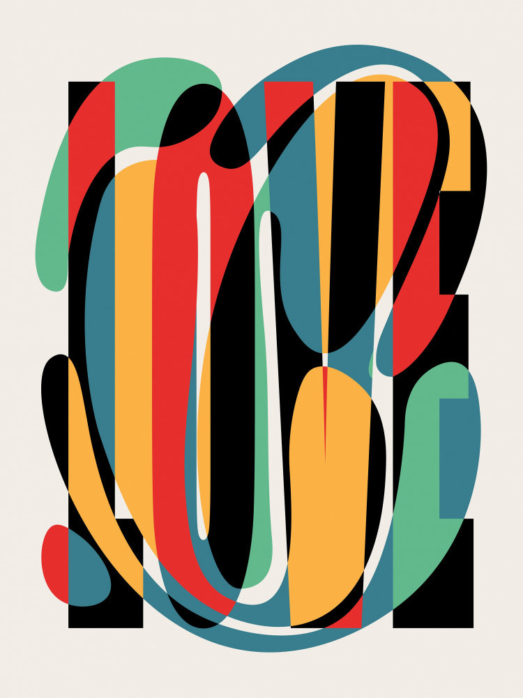 Colorful Love Typography | Poster