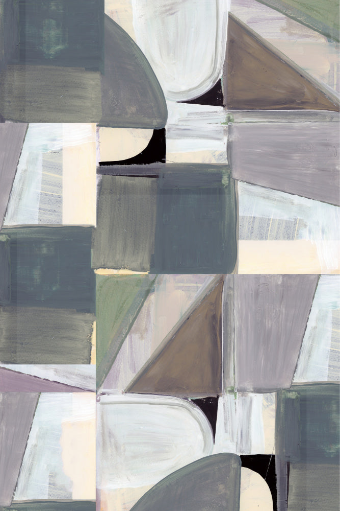Geometric Patchwork Abstract | Canvas