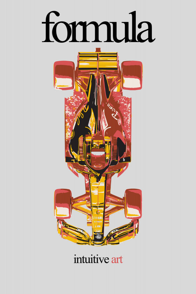 Vibrant Race Car Top View | Poster