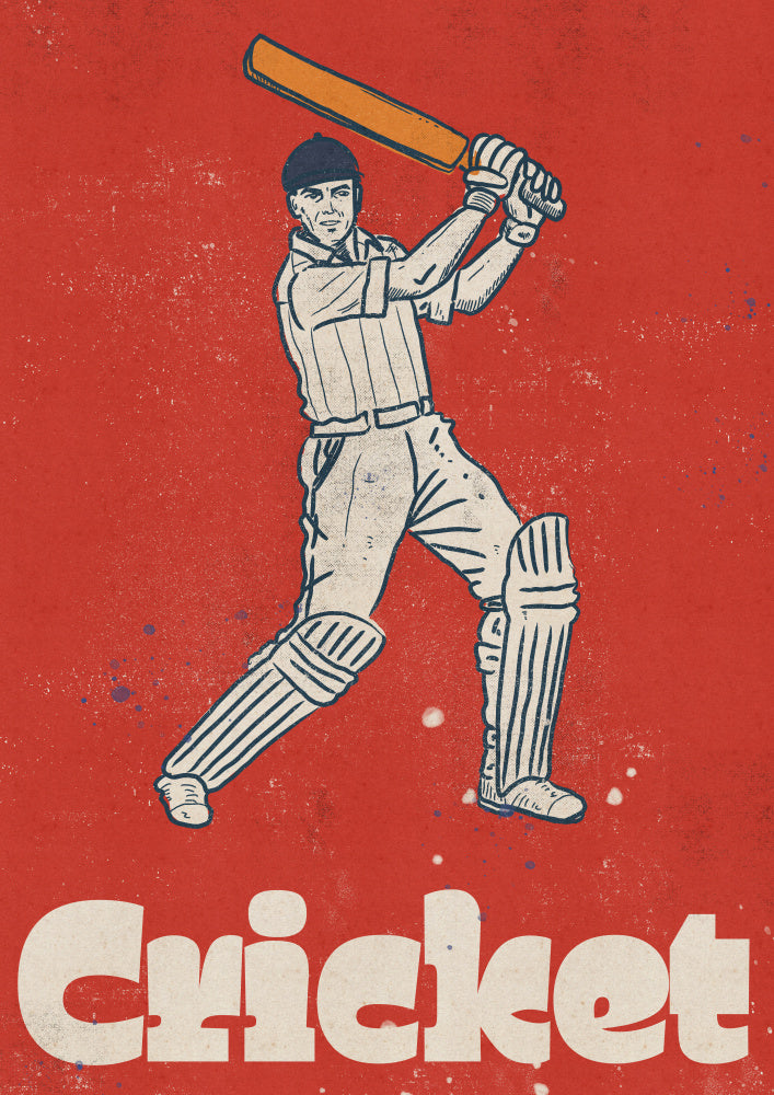 Vintage Cricket Player | Canvas